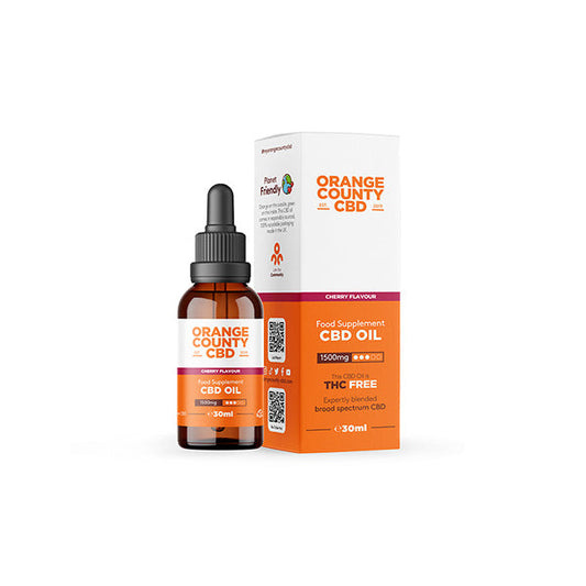 Orange County CBD 1500mg Flavoured Tincture Oil 30ml